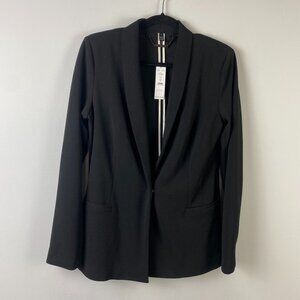 White House Black Market Blazer Jacket Size 8 Black Stretch